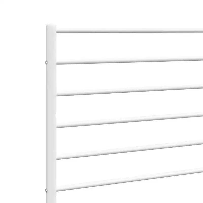 vidaXL 35.4-Inch Metal Headboard for Twin/Twin XL Size Beds, Durable Steel Construction Headboard for Modern Minimalist Bedroom, Easy Assembly, White