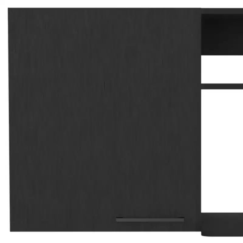 HomeRoots 39 Black Wood Wall Mounted Accent Cabinet With Single Door