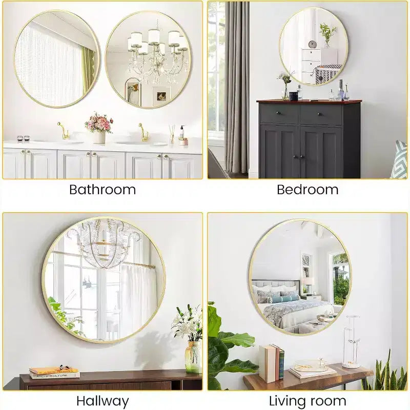 Round Mirror , Circle Wall Mirror for Bathroom and Entryway