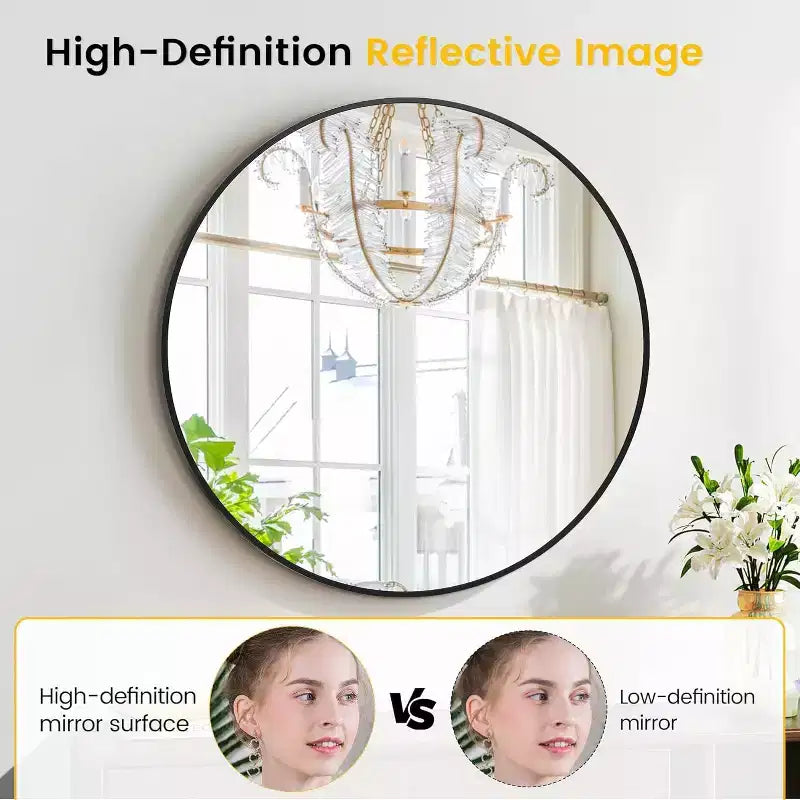 Round Mirror , Circle Wall Mirror for Bathroom and Entryway