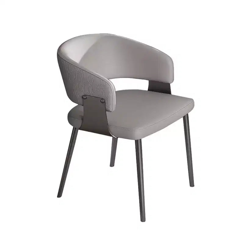 GDFStudio Haversham Modem Faux Leather Upholstered Dining Chairs with Curved Backrest (Set of 2)