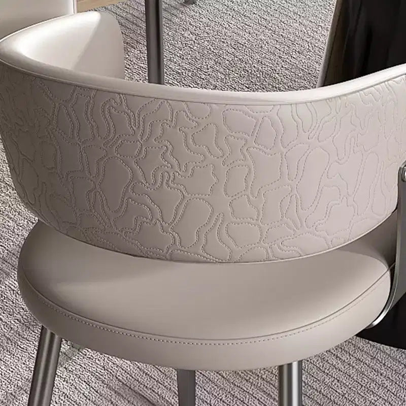 GDFStudio Haversham Modem Faux Leather Upholstered Dining Chairs with Curved Backrest (Set of 2)