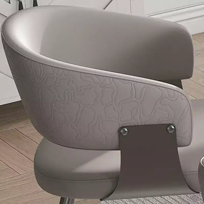 GDFStudio Haversham Modem Faux Leather Upholstered Dining Chairs with Curved Backrest (Set of 2)