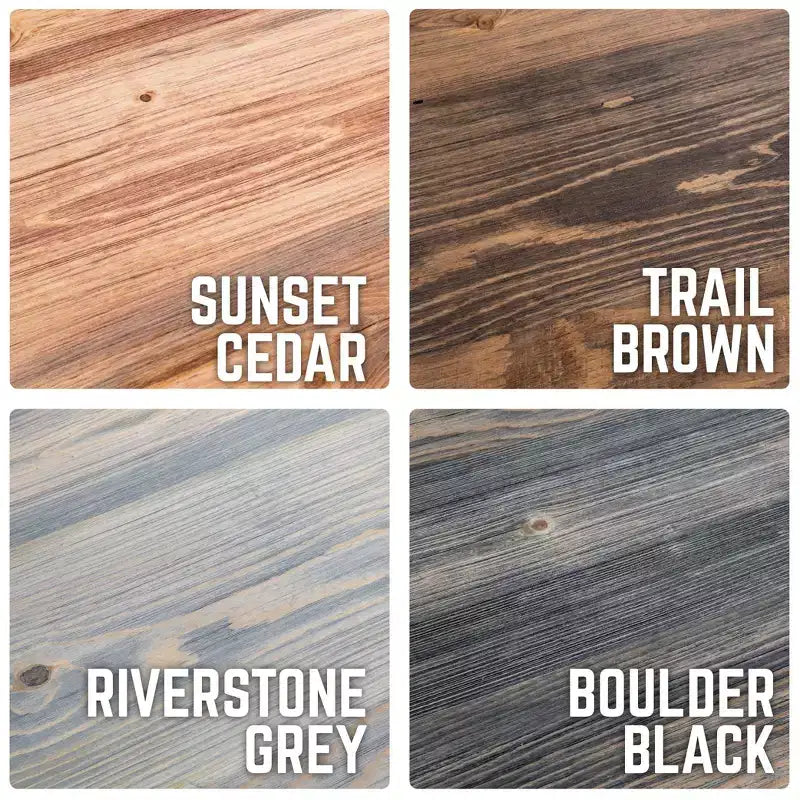 RESTORE Riverstone Grey Solid Live Edge Wood Accent Bench by Pipe Decor