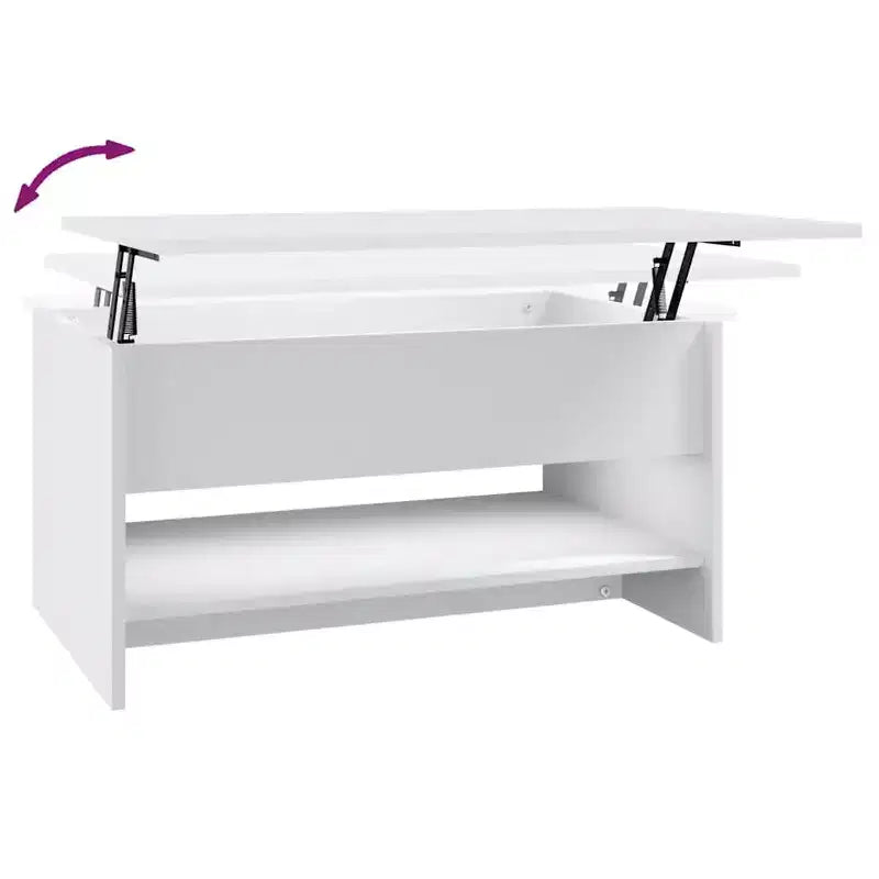 Coffee Table White Engineered wood Moderate Adjustable Armrests