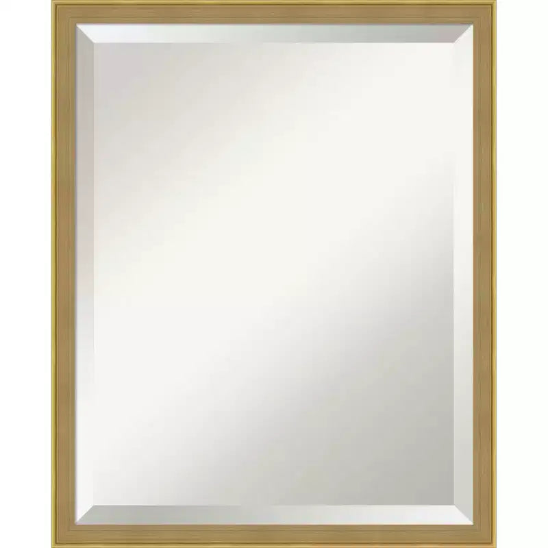 Amanti Art Incline Beveled Wood Framed Bathroom Vanity Wall Mirror