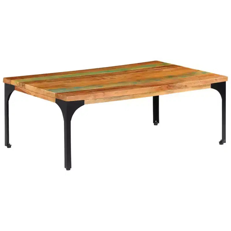 vidaXL Coffee Table Multicolor Solid Reclaimed Wood 39.4x23.6x13.8 in - 23.6 Solid Reclaimed Wood
