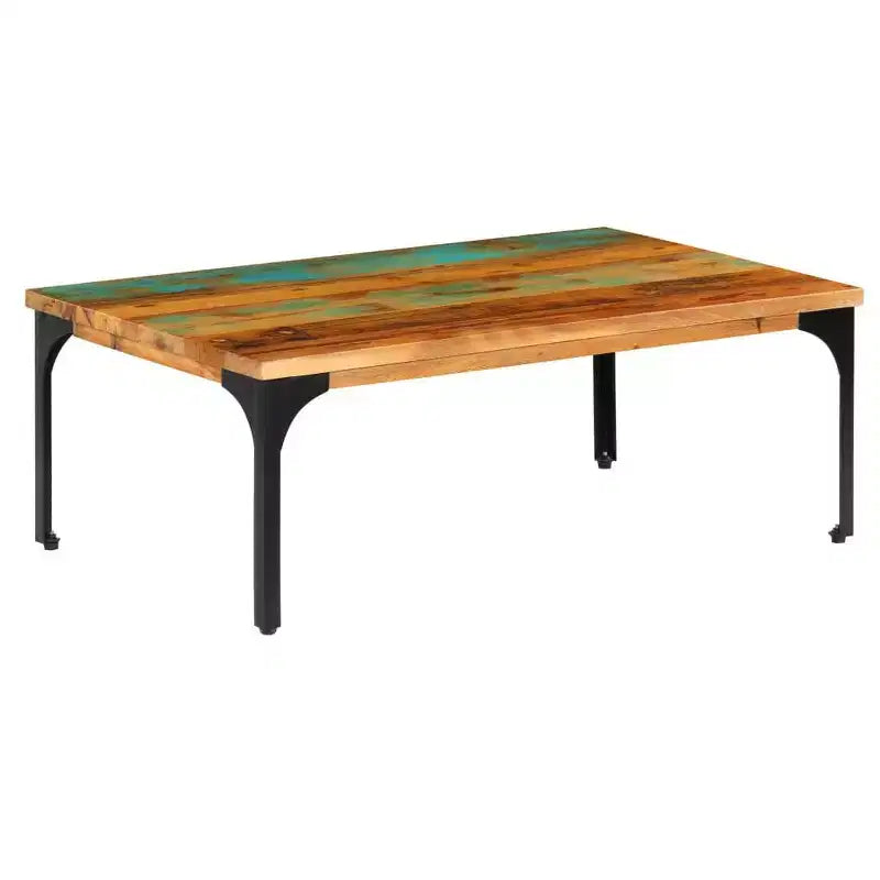 vidaXL Coffee Table Multicolor Solid Reclaimed Wood 39.4x23.6x13.8 in - 23.6 Solid Reclaimed Wood