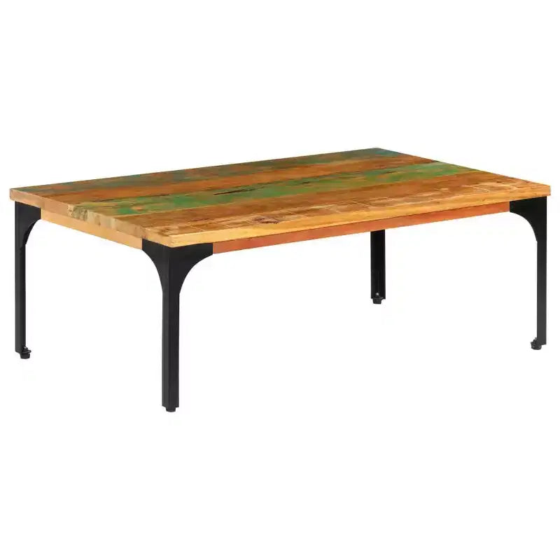vidaXL Coffee Table Multicolor Solid Reclaimed Wood 39.4x23.6x13.8 in - 23.6 Solid Reclaimed Wood