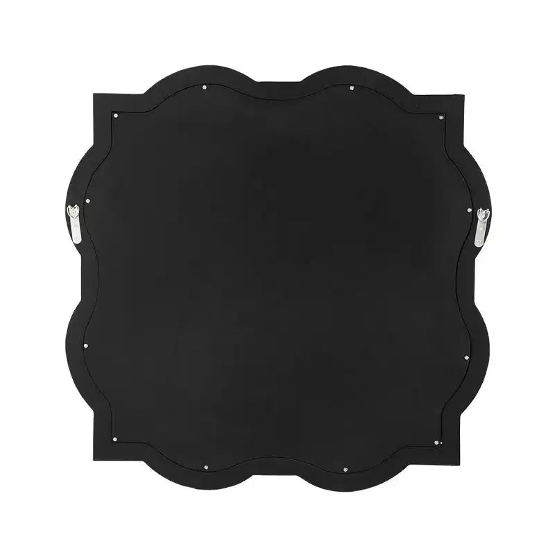 HomeRoots 32 Clear Scalloped Glass Framed Accent Mirror