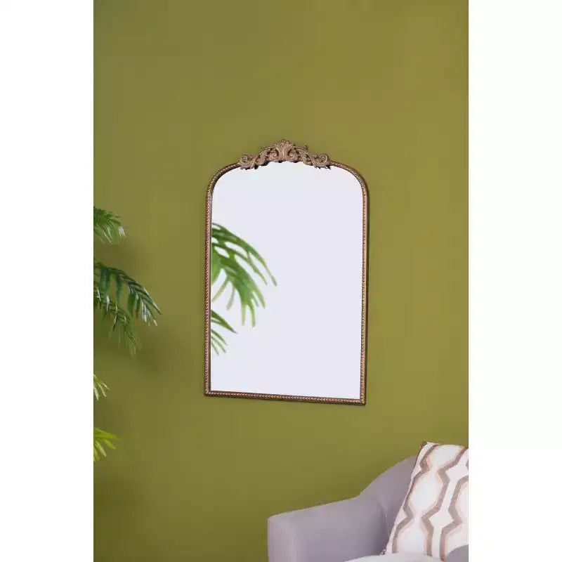 Okak Vintage Mirror with Baroque Inspired Frame, Bathroom Mirror with Exquisite Relief, Vanity Mirror for Living Room, Bathroom