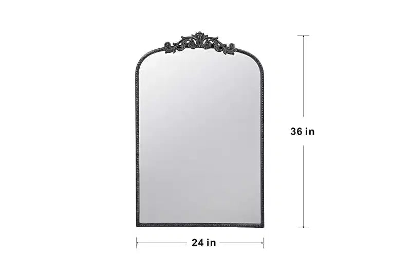 Okak Vintage Mirror with Baroque Inspired Frame, Bathroom Mirror with Exquisite Relief, Vanity Mirror for Living Room, Bathroom