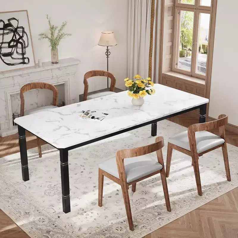 79 Large Industrial Dining Room Table for 6-8 People Rectangular Wood Kitchen Table Modern Farmhouse Dining Table Kitchen Dining Room Table