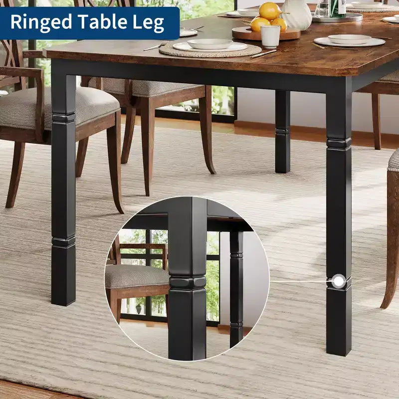 79 Large Industrial Dining Room Table for 6-8 People Rectangular Wood Kitchen Table Modern Farmhouse Dining Table Kitchen Dining Room Table