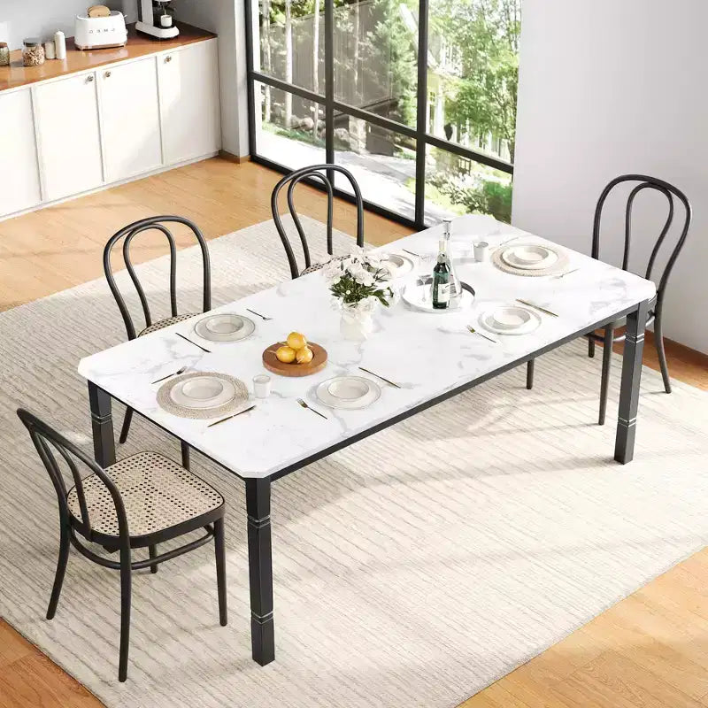 79 Large Industrial Dining Room Table for 6-8 People Rectangular Wood Kitchen Table Modern Farmhouse Dining Table Kitchen Dining Room Table