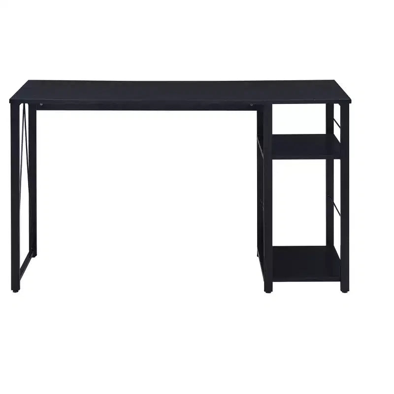Okak 47IN Minimalism Office Desk with 2 Shelves, Standing Desk with Reinforced Metal Frame, Computer Desk for Bedroom, Living Room, Study