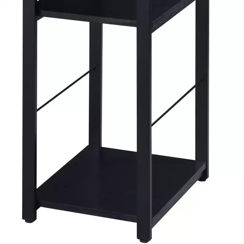 Okak 47IN Minimalism Office Desk with 2 Shelves, Standing Desk with Reinforced Metal Frame, Computer Desk for Bedroom, Living Room, Study