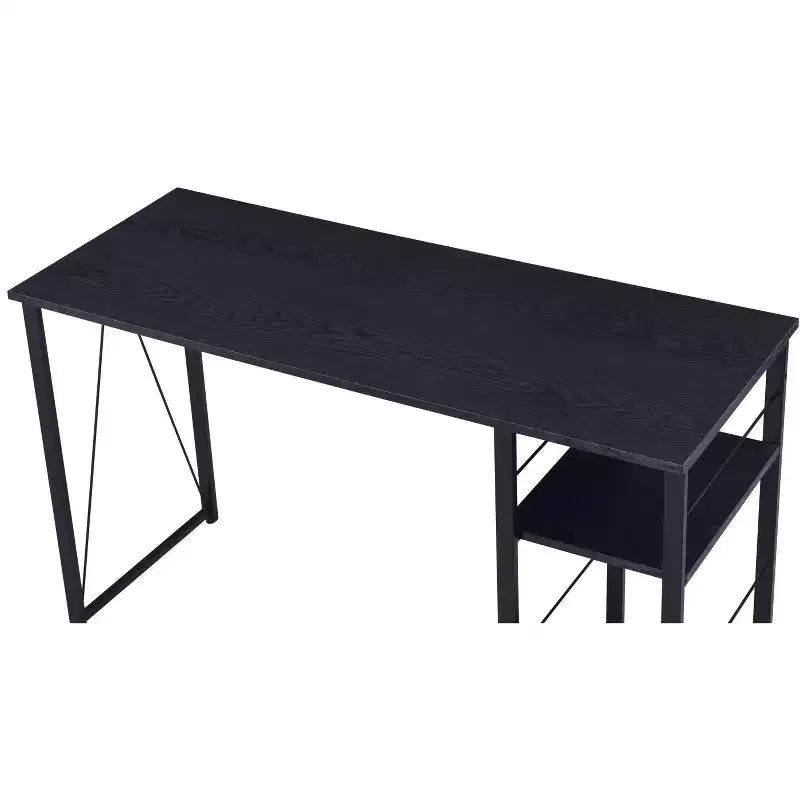 Okak 47IN Minimalism Office Desk with 2 Shelves, Standing Desk with Reinforced Metal Frame, Computer Desk for Bedroom, Living Room, Study