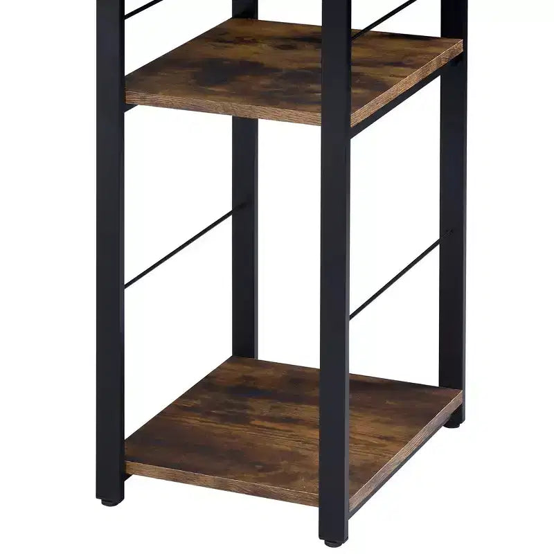 Okak 47IN Minimalism Office Desk with 2 Shelves, Standing Desk with Reinforced Metal Frame, Computer Desk for Bedroom, Living Room, Study