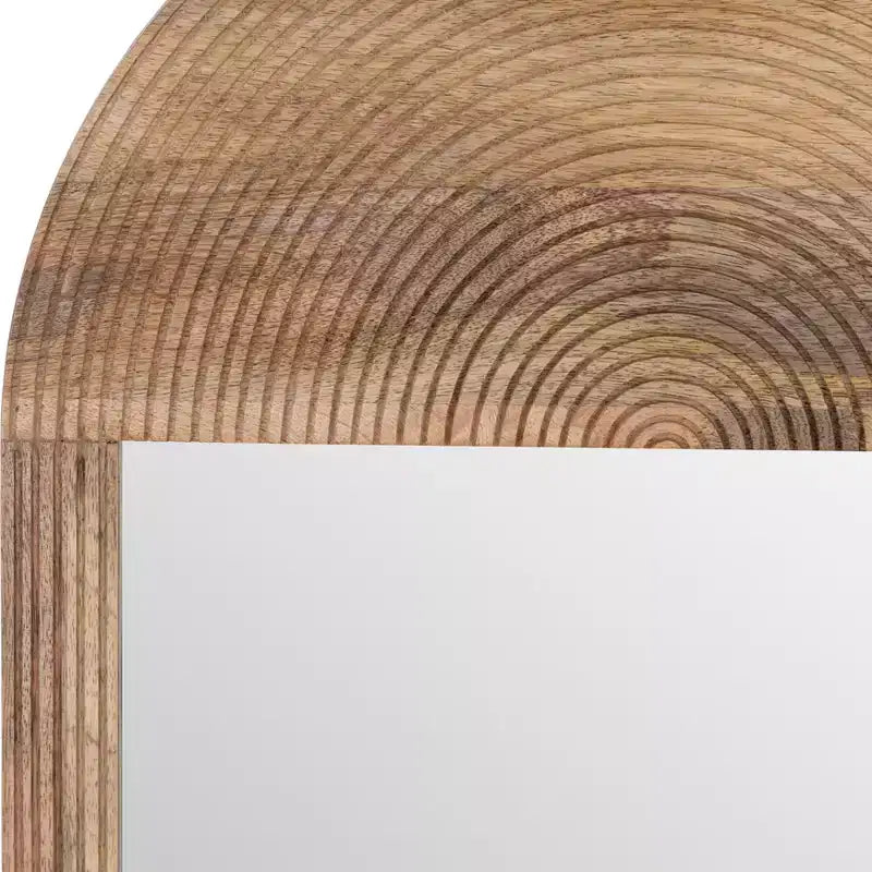 Boho Wooden Wall Mirror - Handcrafted Brown Frame - Rustic Decorative Accent for Home, Office, Bedroom & Living Room Decor - 1 Brown