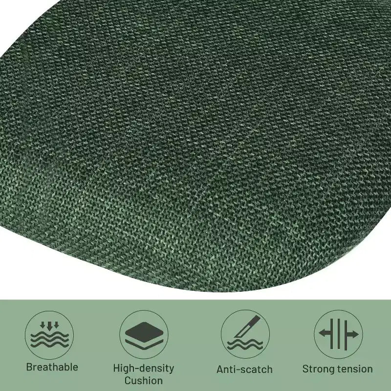 FurnitureR Desk Chair, Home Office Chair Armless with Padded Fabric Cushion and Plastic Mid Back Rolling Adjustable Swivel Computer Chair, Dark Green