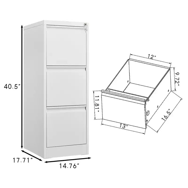 4 Drawer File Cabinet, Metal Storage Cabinet for Home Office, Steel Storage Drawer Hanging Letter /Legal/f4/a4 Files