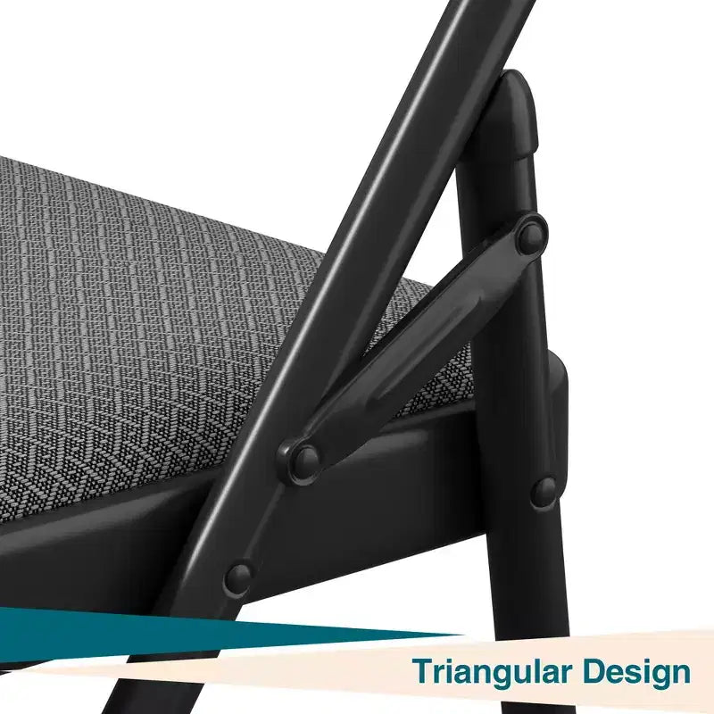 Folding Dining Chairs, Portable Commercial Seat with Metal Legs & Non-Slip Feet Pads, Linen Foldable Chairs for Home Office Party