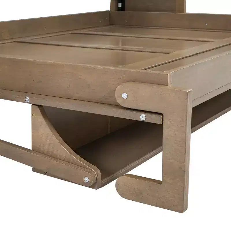 Full Size Wall Murphy Bed with Wardrobe and Storage Shelf Foldable Wall Platform Bed Frame for Bedroom Guest Room, Wood
