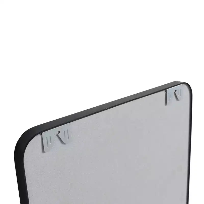 Okak 24X32IN Bathroom Mirror with Aluminum Frame, Retangular Vanity Mirror with Round Corner, Wall Mirror for Bathroom, Living Room, Black