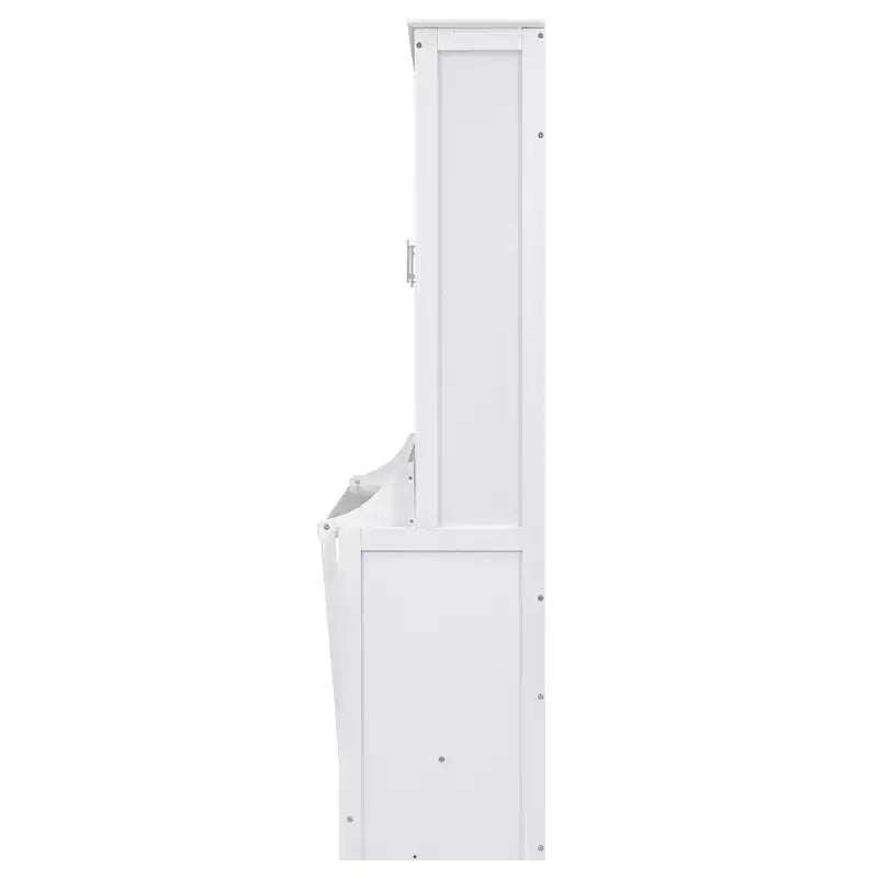 Queen Size Murphy Bed with Storage Shelf, Queen Wood Cabinet Beds Foldable Wall Bed Frame for Guest Room Home Office