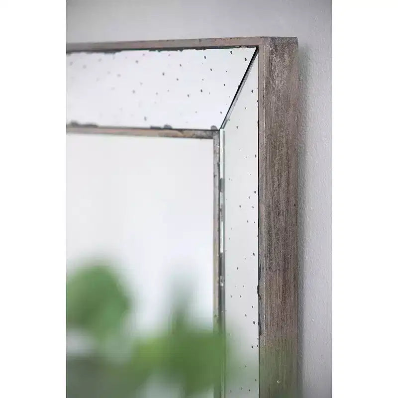 MAYEERTY 18 x 18 Distressed Square Decor Mirror, Wall Mirror for Living Room, Entryway, Office, Bedroom, Hallway, Silver