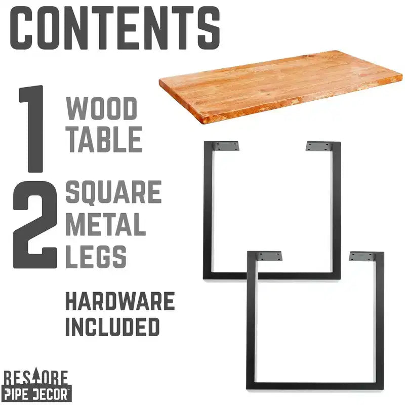 Pipe Decor Skyline Sunset Cedar Solid Wood Coffee Table with 18 in. Landscape Legs