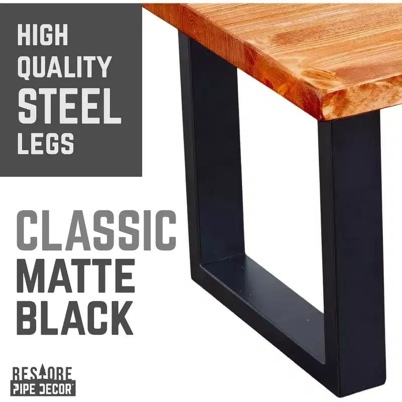 Pipe Decor Skyline Sunset Cedar Solid Wood Coffee Table with 18 in. Landscape Legs