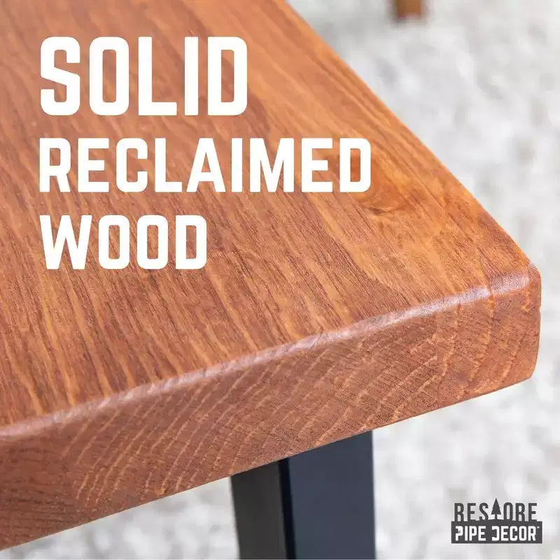 Pipe Decor Skyline Sunset Cedar Solid Wood Coffee Table with 18 in. Landscape Legs