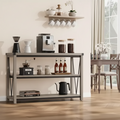 Console rustique de ferme, table d'entrée étroite de 120 cm de long avec rangement