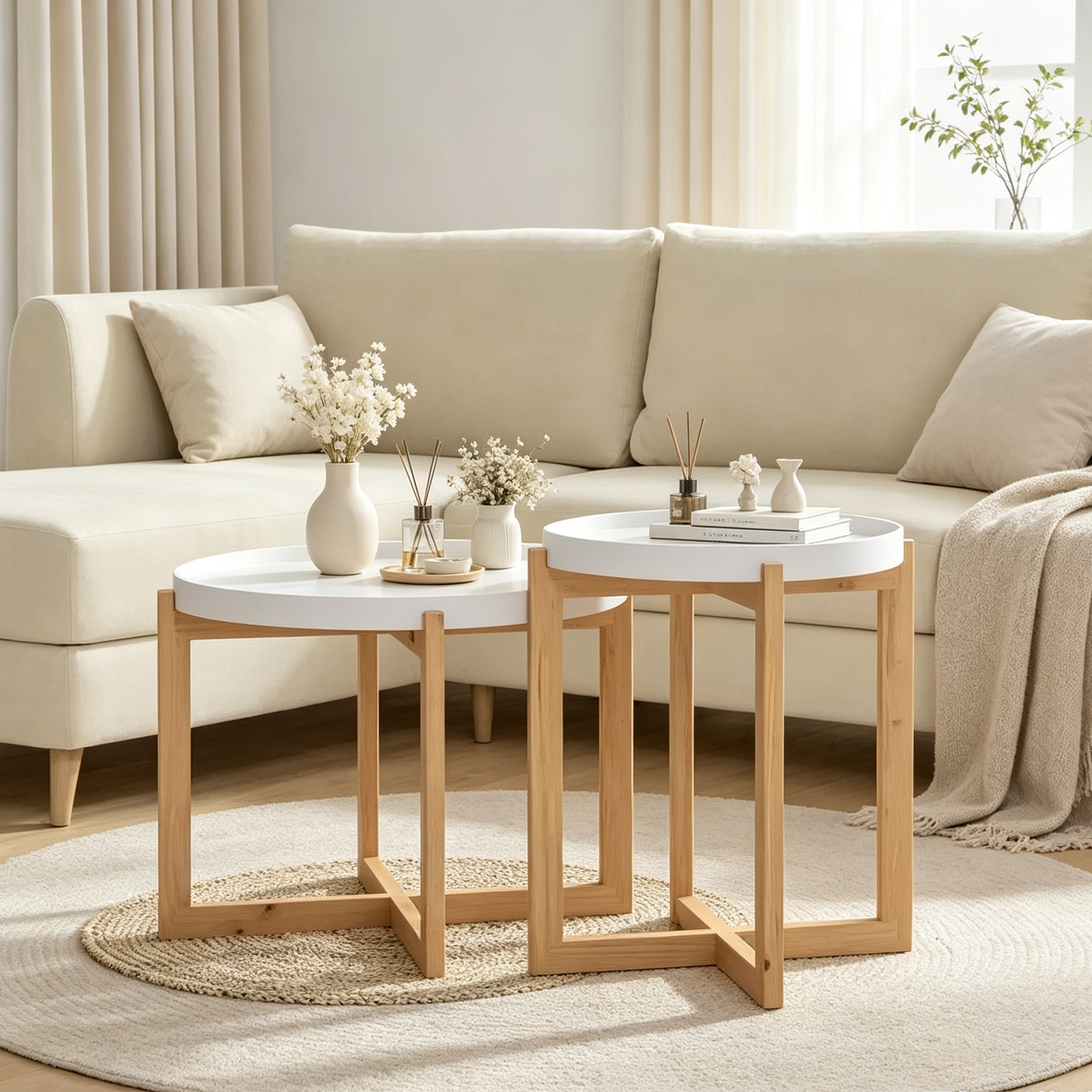 Table basse  Table d'appoint ronde  Table d'appoint de canapé