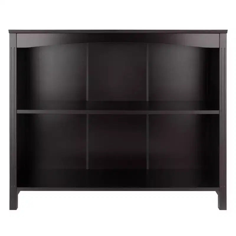 30" x 37.01" Terrace 3 Tier Bookshelf Espresso Brown - Winsome: MDF Composite, Metal Hardware