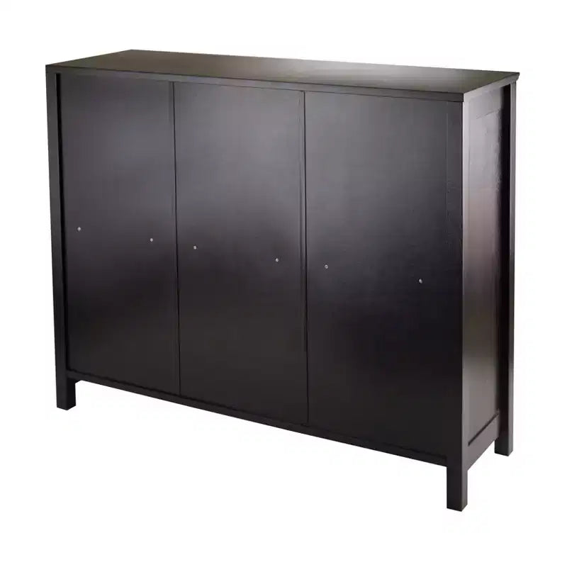 30" x 37.01" Terrace 3 Tier Bookshelf Espresso Brown - Winsome: MDF Composite, Metal Hardware