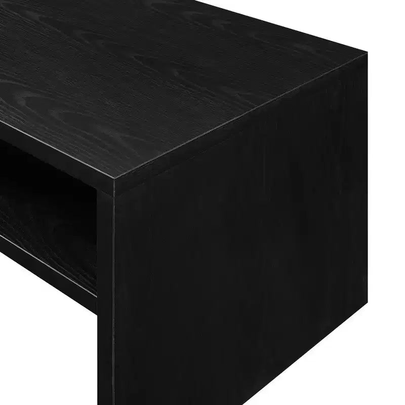 Northfield Admiral Deluxe Coffee Table with Shelves Black - Breighton Home