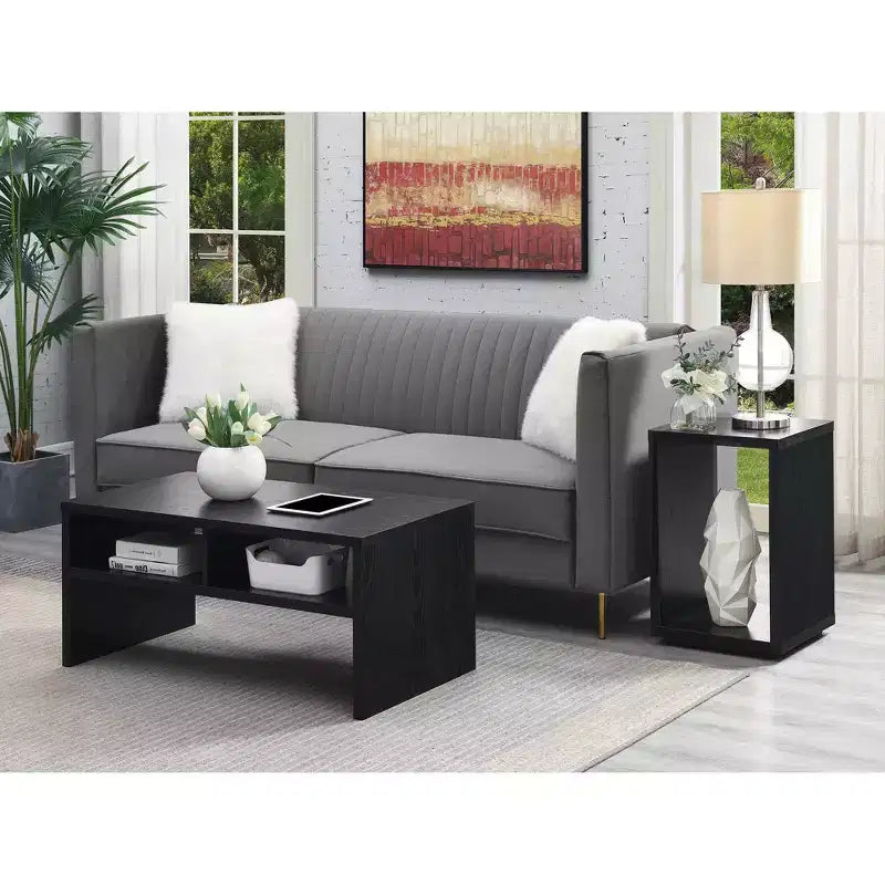 Northfield Admiral Deluxe Coffee Table with Shelves Black - Breighton Home