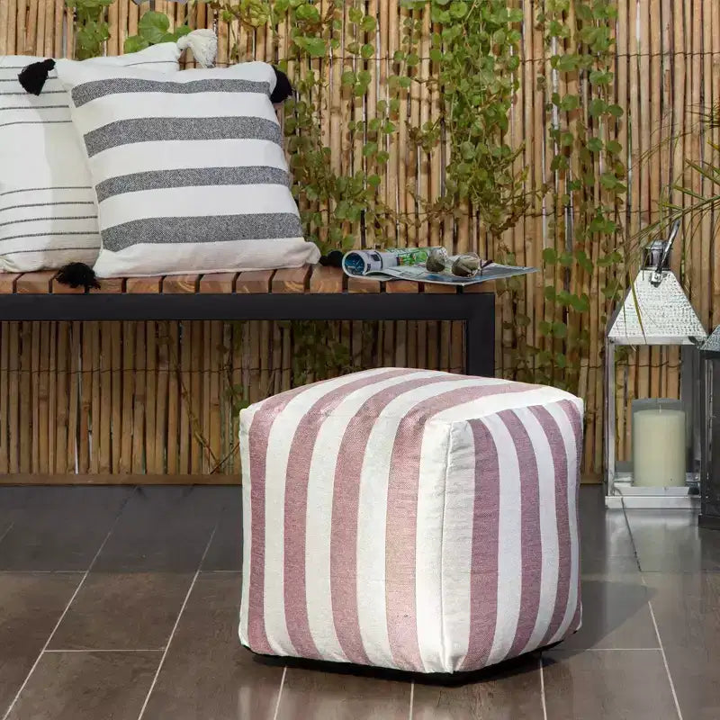 Cape May Indoor/Outdoor Pouf - Anji Mountain